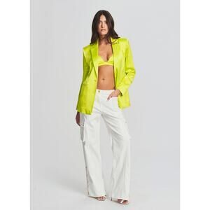 SER.O.YA $345 Women's Annika High Waisted Wide Leg Ruched Cargo Pants 26